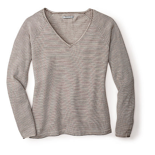 Women's Granite Falls Micro Stripe V-Neck Sweater