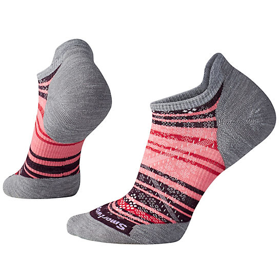 Women's Run Targeted Cushion Striped Low Ankle Socks
