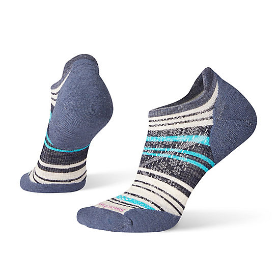 Women's Run Targeted Cushion Striped Low Ankle Socks