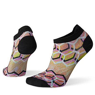 Women's PhD® Run Ultra Light Hex Print Micro Socks 1