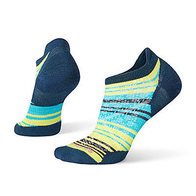 Women's Run Zero Cushion Striped Low Ankle Socks 1