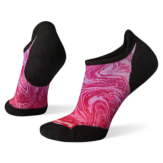 Women's Run Targeted Cushion Marble Wash Print Low Ankle Socks