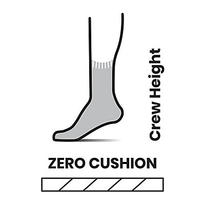 Kids' Athletic Zero Cushion Crew Socks