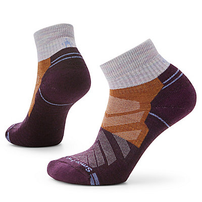 Women's Hike Light Cushion Color Block Pattern Ankle Socks