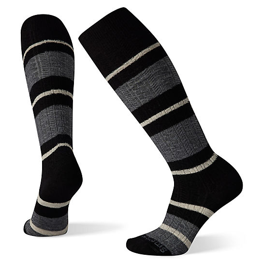 Women's Everyday Striped Cable Knee High Socks