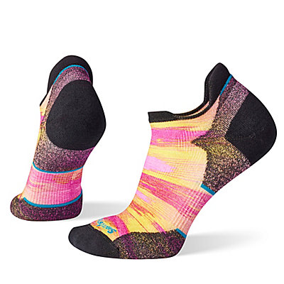 Women's Run Targeted Cushion Brush Stroke Print Low Ankle Socks 1