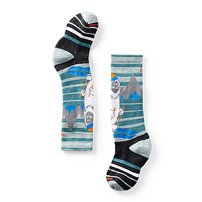 Kids' Wintersport Yeti Pattern Over The Calf Socks 1
