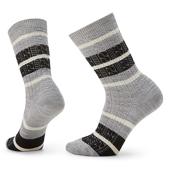 Everyday Striped Cable Crew Socks