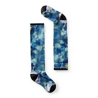 Junior Ski Zero Cushion Tie Dye Print Over The Calf Socks