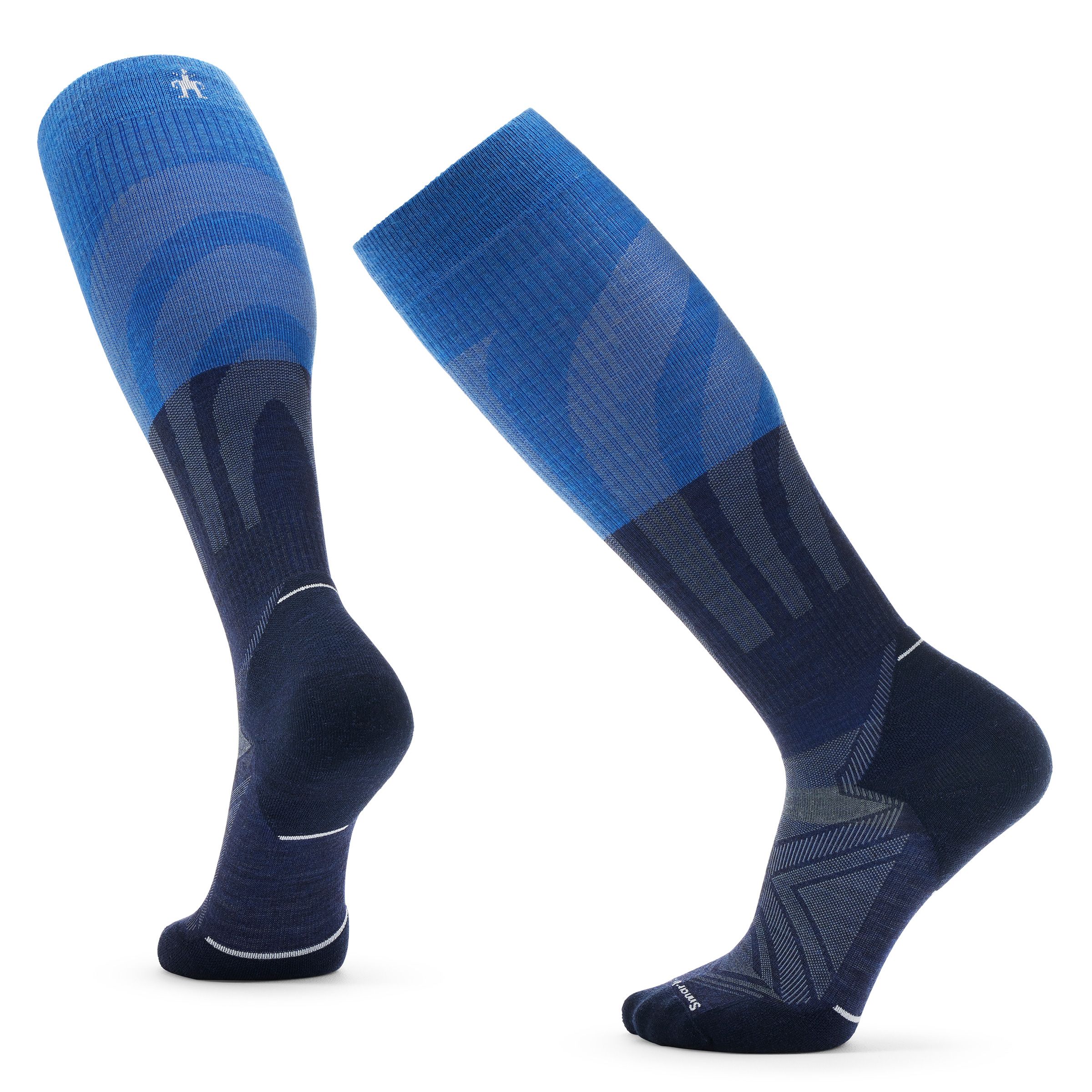 MARIOS  Mesh knee socks light blue tartan print