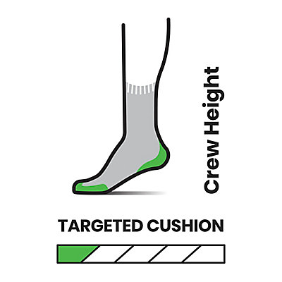 Athletic Targeted Cushion Stripe Crew 2 Pack Socks