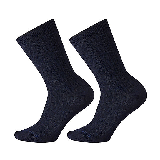 Women's Everyday Cable Crew 2 Pack Socks