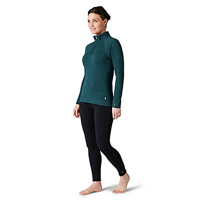 Smartwool Women's Thermal Merino Wool Base Layer — Rib Crew (Regular Fit),  Charcoal Heather, X-Small at  Women's Clothing store