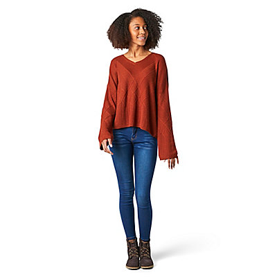 Women's Shadow Pine Cable V-Neck Sweater 2