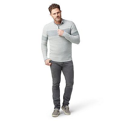 Men's Ripple Ridge Stripe Half Zip Sweater 2