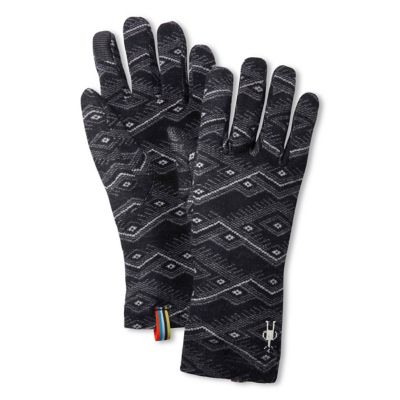 Smartwool Merino 250 Pattern Gloves Medium Gray Tick Stitch MD 