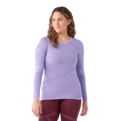 Smartwool Womens Classic Thermal Merino Base Layer Long Sleeve Grey  Mountain Scape