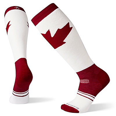 Snow Full Cushion Canada Flag Over the Calf Socks